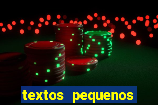 textos pequenos para alfabetizar